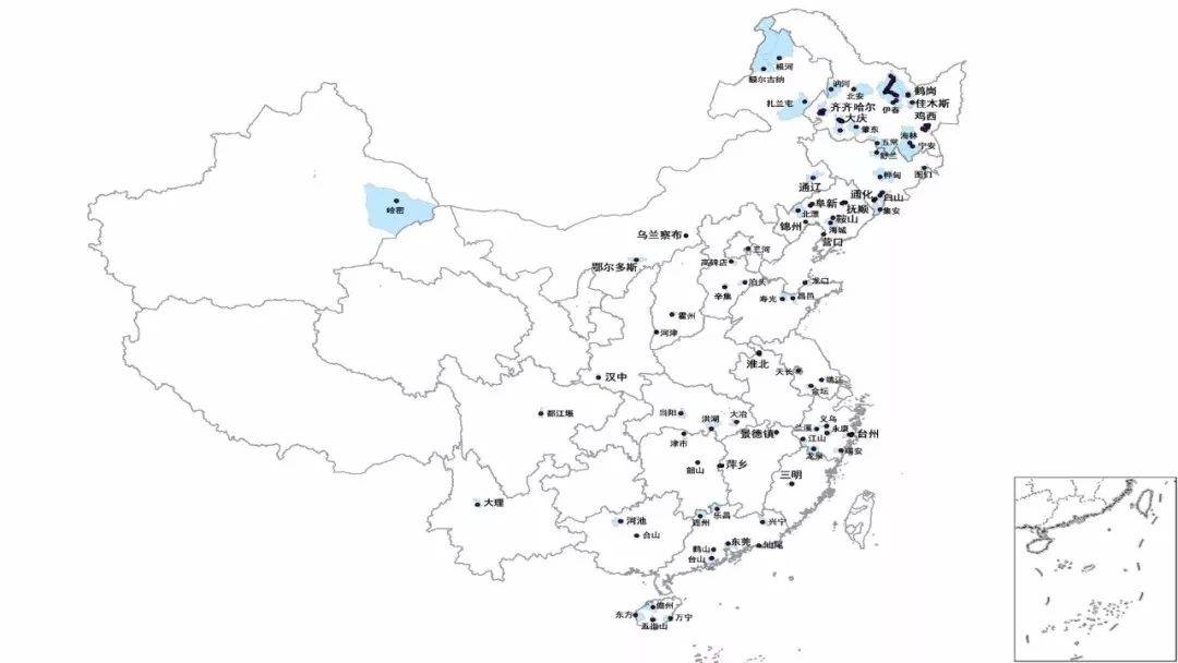 吴康(2017):利用2007-2016中国城市建设统计年鉴发现的收缩城市地图图片