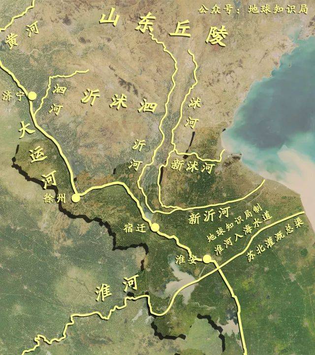 首先是苏北,以洪泽湖和苏北灌溉总渠为南界,基本上属于沂沭泗水系.