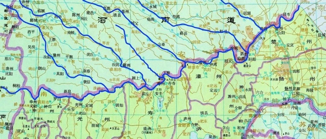 颍河流域地图,颍河,沙颍河